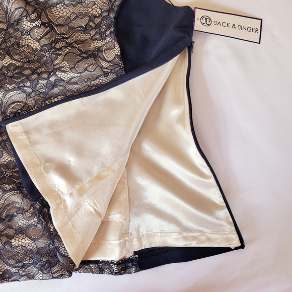 Jack and Jinger black and cream lace top Size L - Picture 5 of 11